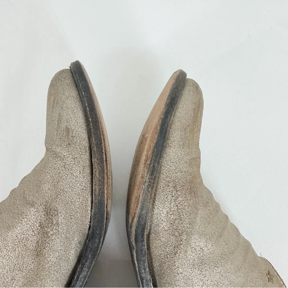 OG by Old Gringo size 6.5 Samara Star Studded Gunmetal Distressed Leather Boots